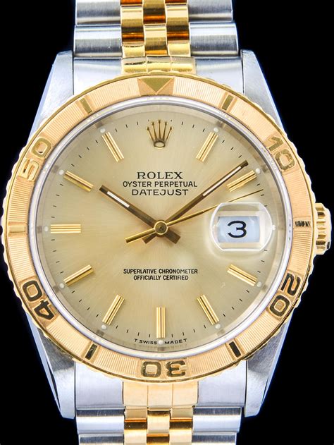 rolex thunderbird two tone|rolex datejust turn o graph.